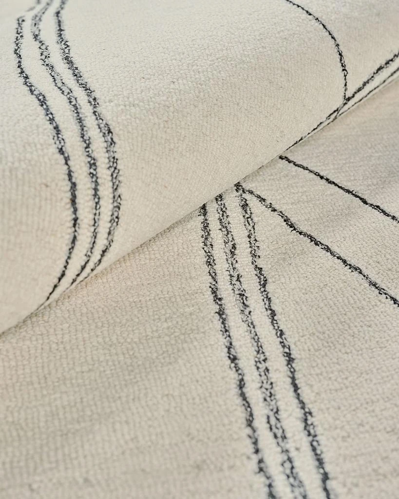 Exquisite Rugs Tangiers Hand-Tufted Ivory/Black Rug, 6' x 9' 7
