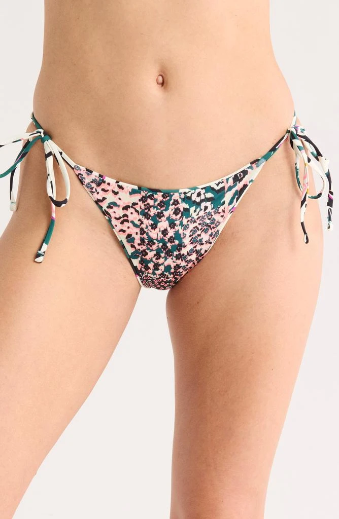 Maaji Tropical Leaves Side Tie Reversible Bikini Bottoms 3