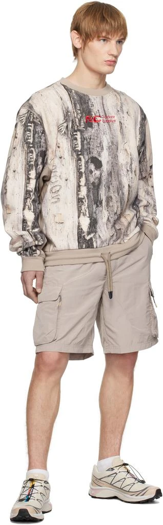 RCOS Off-White & Taupe 'RC Outdoor Supply' Logo Embroidered Sweatshirt 4