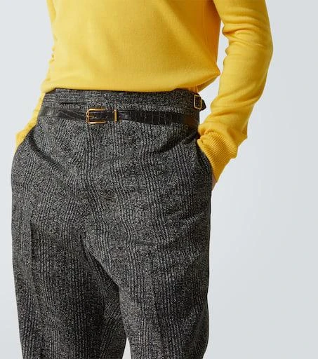 Prada Checked cotton gabardine wide-leg pants 5