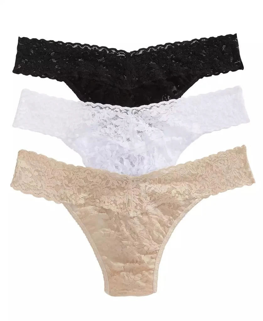 Hanky Panky 3-Pk. Low-Rise Lace Thong 49113PK 1