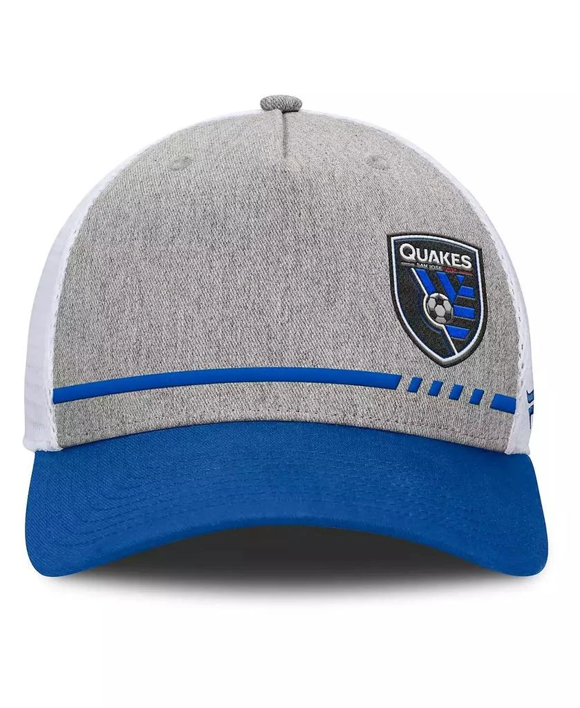 Fanatics Men's Heather Gray San Jose Earthquakes Low Block Trucker Adjustable Hat 2