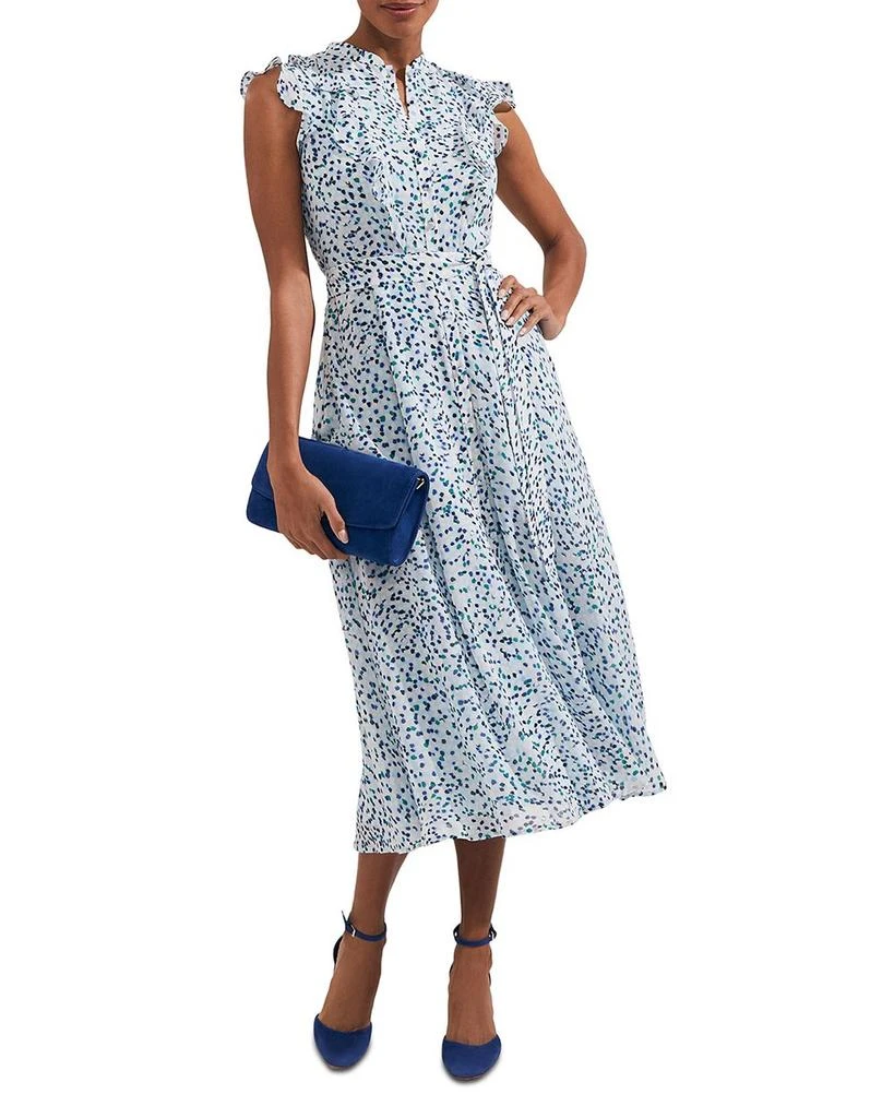 HOBBS LONDON Georgiana Printed Flutter Sleeve Shirt Dress 2