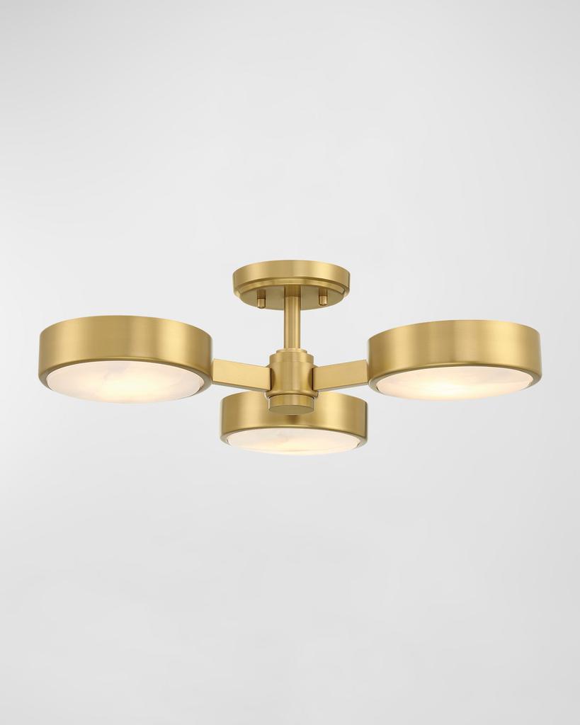 Crystorama Orson 3-Light Semi-Flush Mount