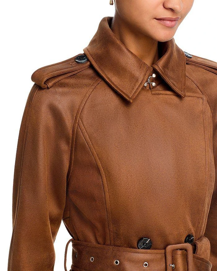 Avec Les Filles Faux Leather Trench Coat 7