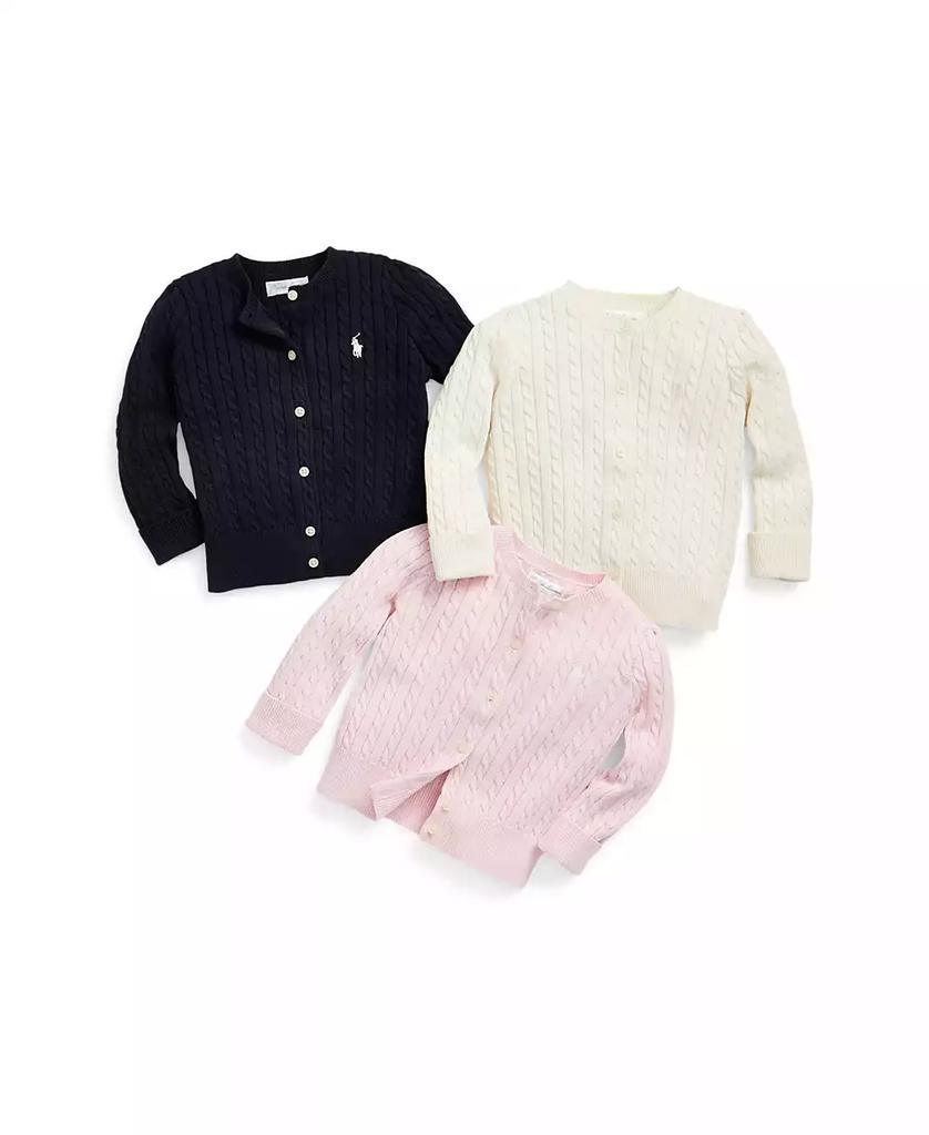 Ralph Lauren Baby Girls Cable-Knit Cotton Cardigan