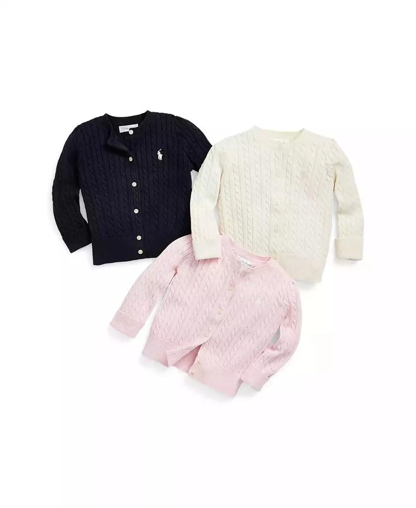 Polo Ralph Lauren Baby Girls Cable-Knit Cotton Cardigan 1