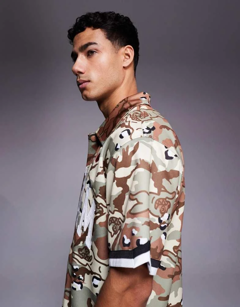 Icecream ICECREAM choc chip baseball jersey in multi camo 4