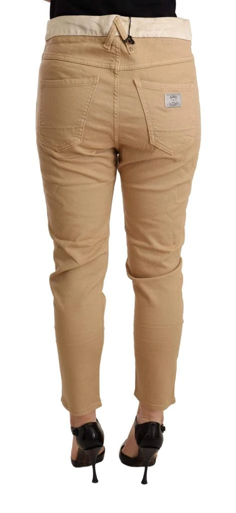CYCLE CYCLE Beige Mid Waist Slim Fit Skinny Stretch Trouser 3