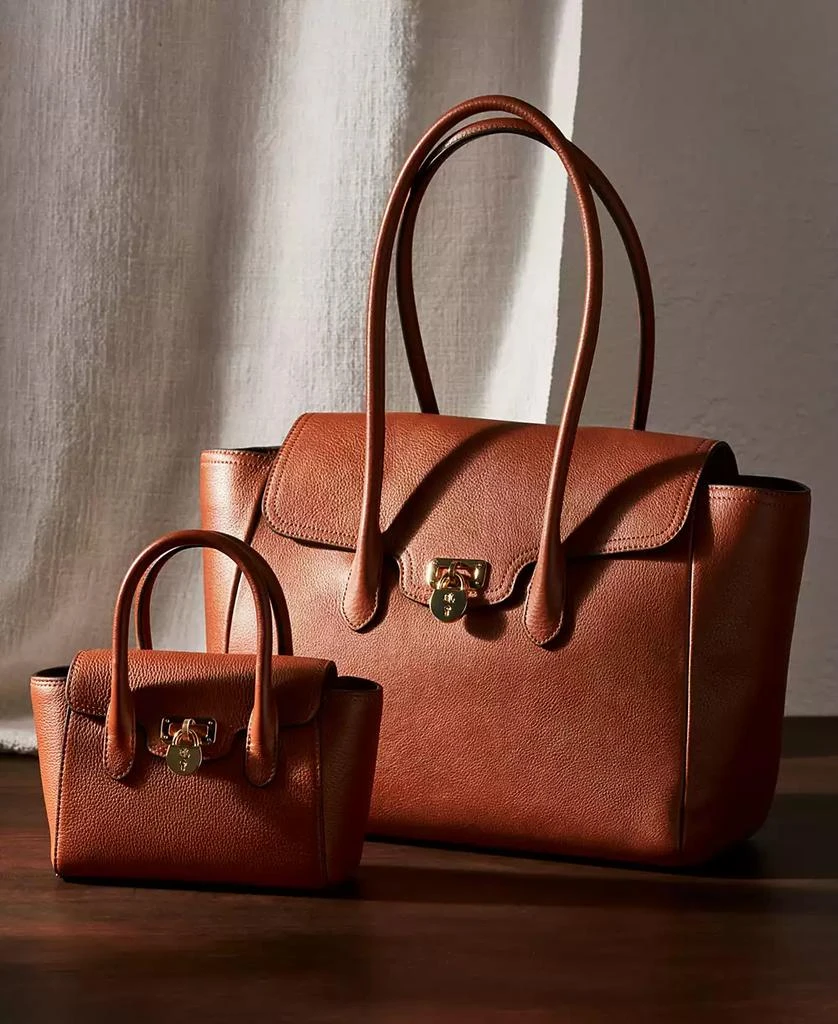 Ralph Lauren Pebbled Leather Extra-Large Tanner Satchel 3