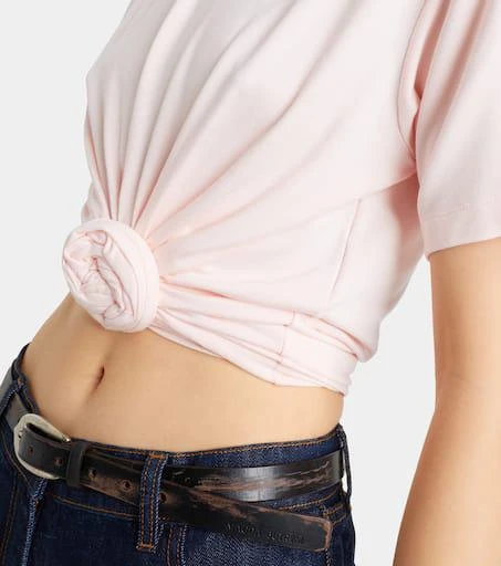 Magda Butrym Cropped floral-appliqué T-shirt 4