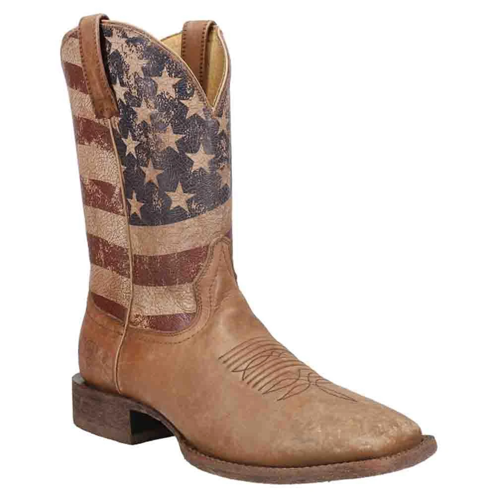 Ariat Circuit Proud Patriotic Square Toe Cowboy Boots 2