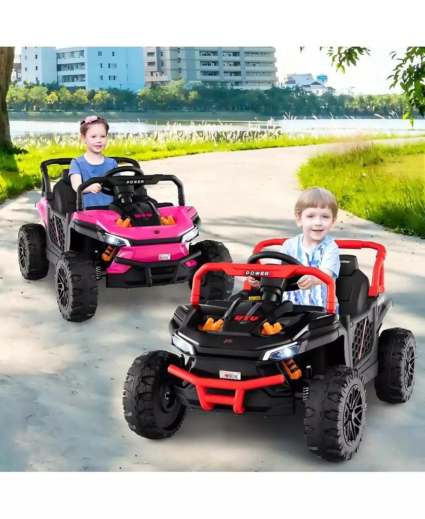 HONGGE 12V Kids Ride on Truck Off-Road UTV with Parental Remote and Lights