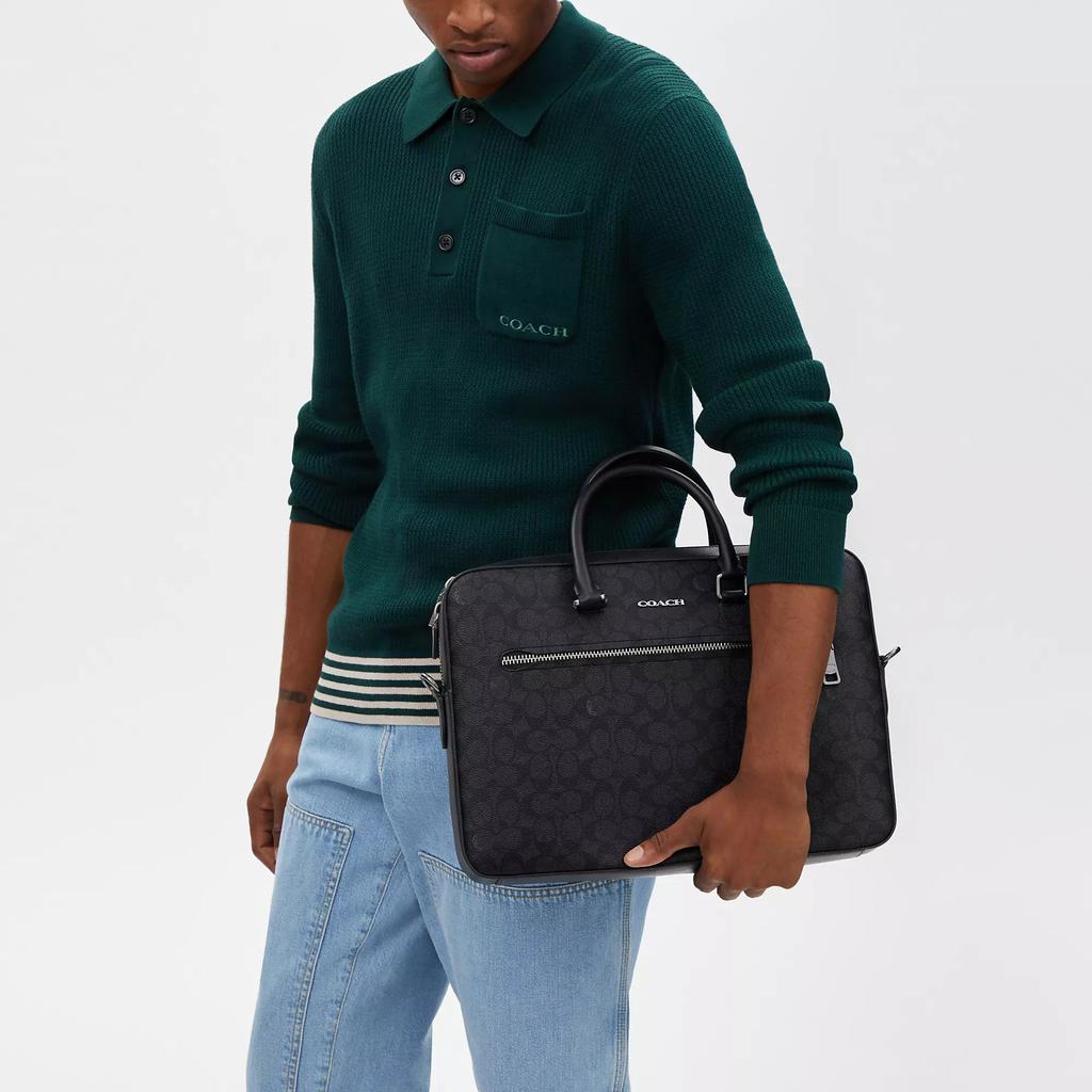 Coach Ethan Slim Brief In Signature Canvas