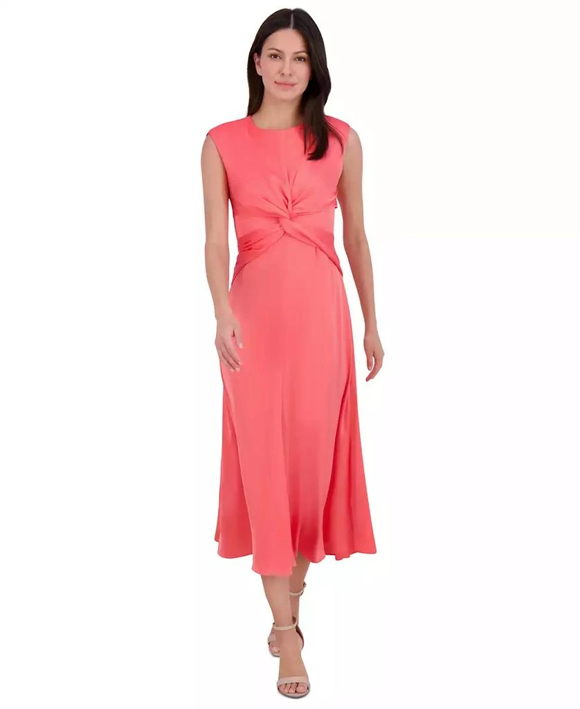 Vince Camuto Women's Twist-Front Extended-Cap-Sleeve Dress 1