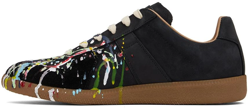 MAISON MARGIELA Black Paint Replica Sneakers 3