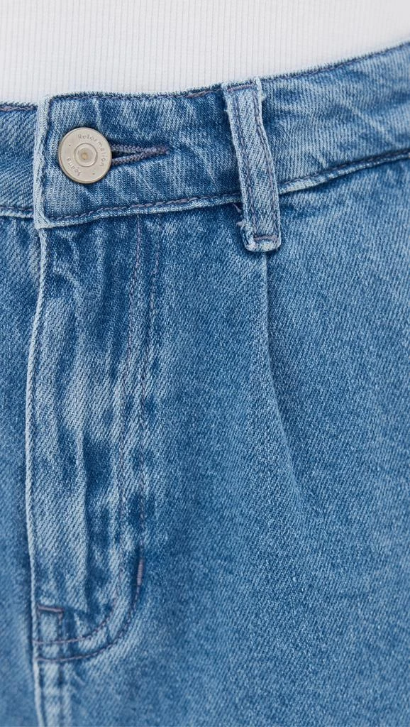 Reformation Elana Pleated Denim Shorts 5