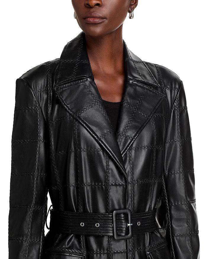 Bagatelle Faux Leather Trench Coat 5