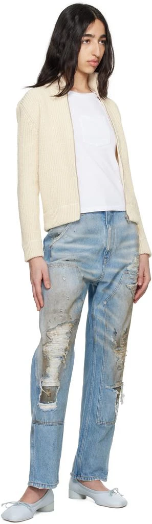 MM6 Blue 5-Pocket Jeans 4