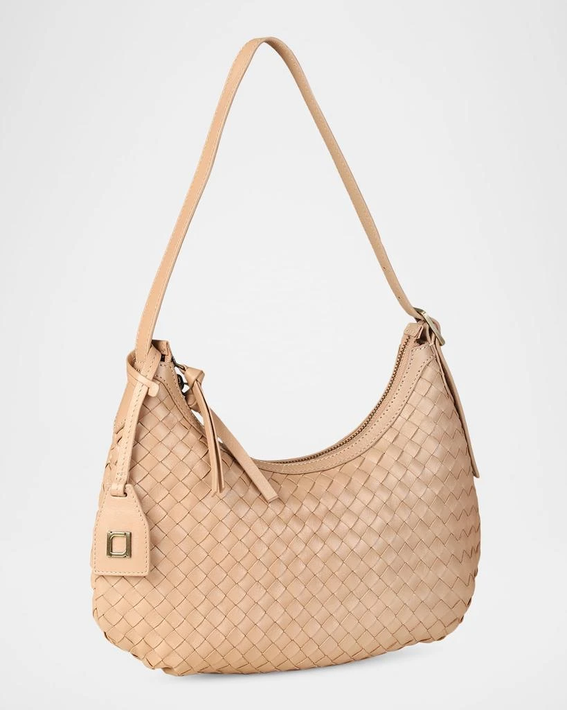 Rafe Alva Zip Woven Leather Hobo Bag 4