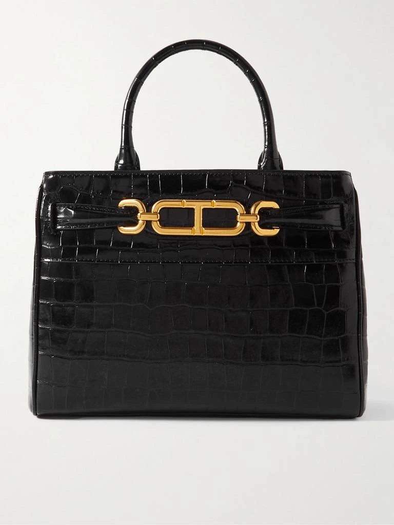 Tom Ford 仿鳄鱼纹皮革小号手提包 1