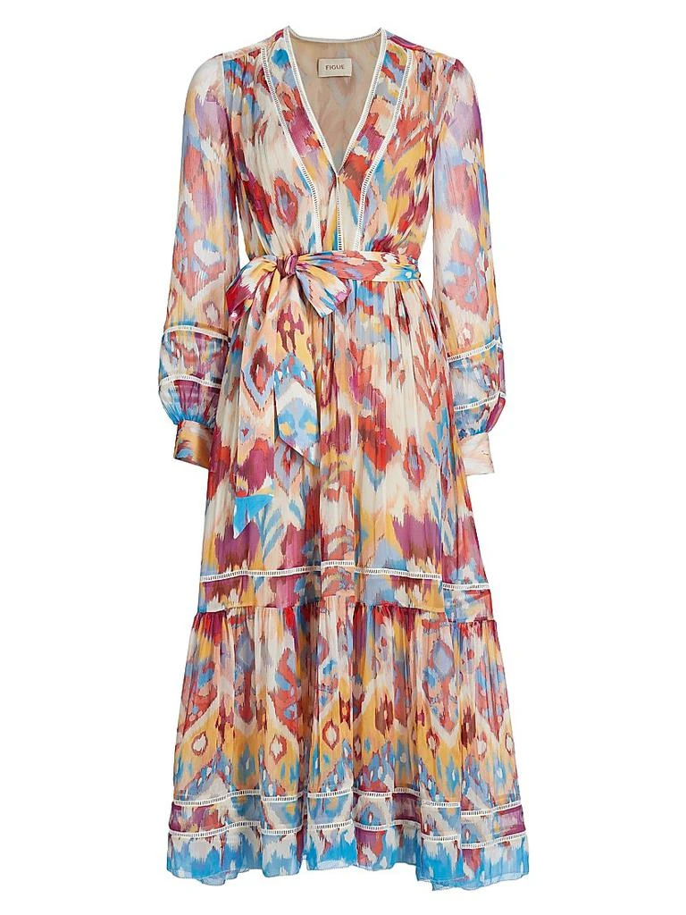 Shop Sierra Watercolor Silk Maxi Dress on Sale at BeyondStyle