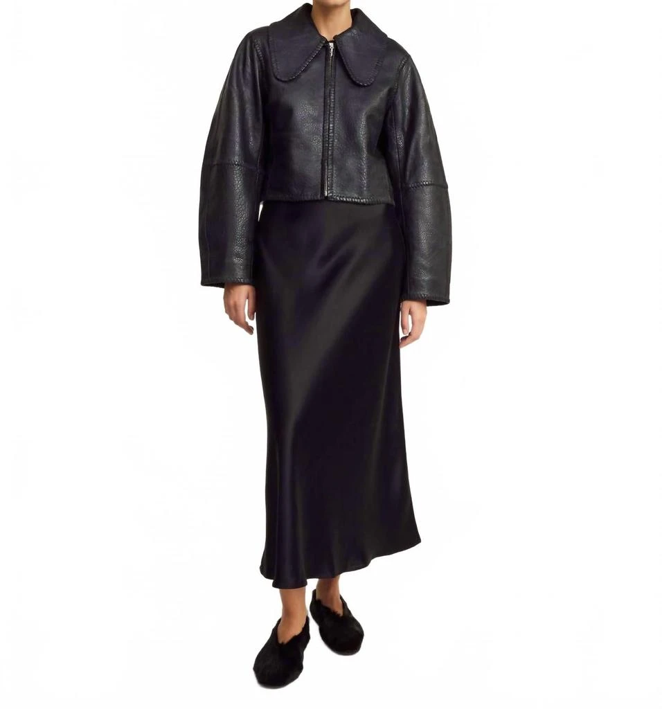 BY MALENE BIRGER Rowani Leather Jacket In Black