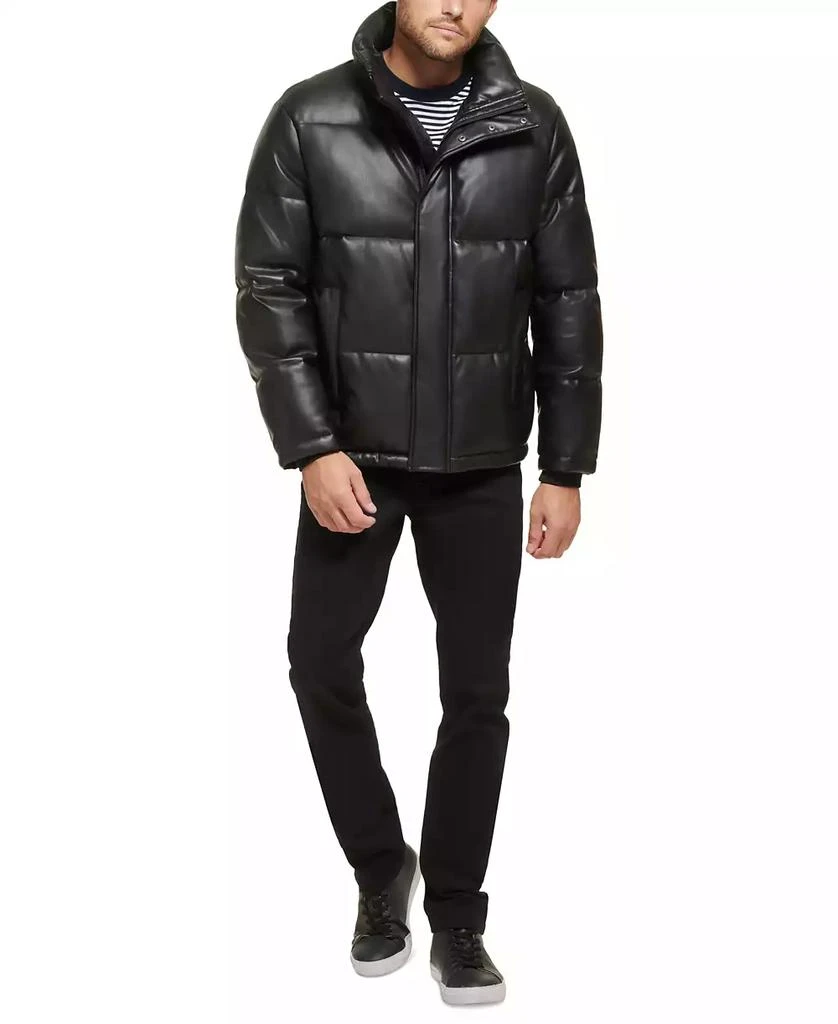 Calvin Klein Men's Faux Leather Classic Puffer Jacket 15