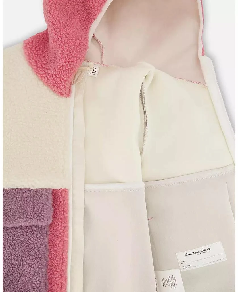 Deux par Deux Girl Sherpa Jacket Pink Colorblock - Toddler|Child 4
