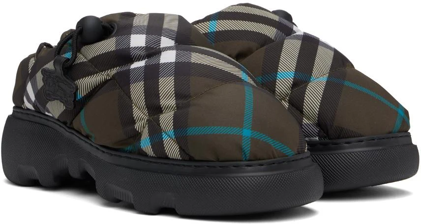 Burberry Brown Check Nylon Pillow Loafers 4