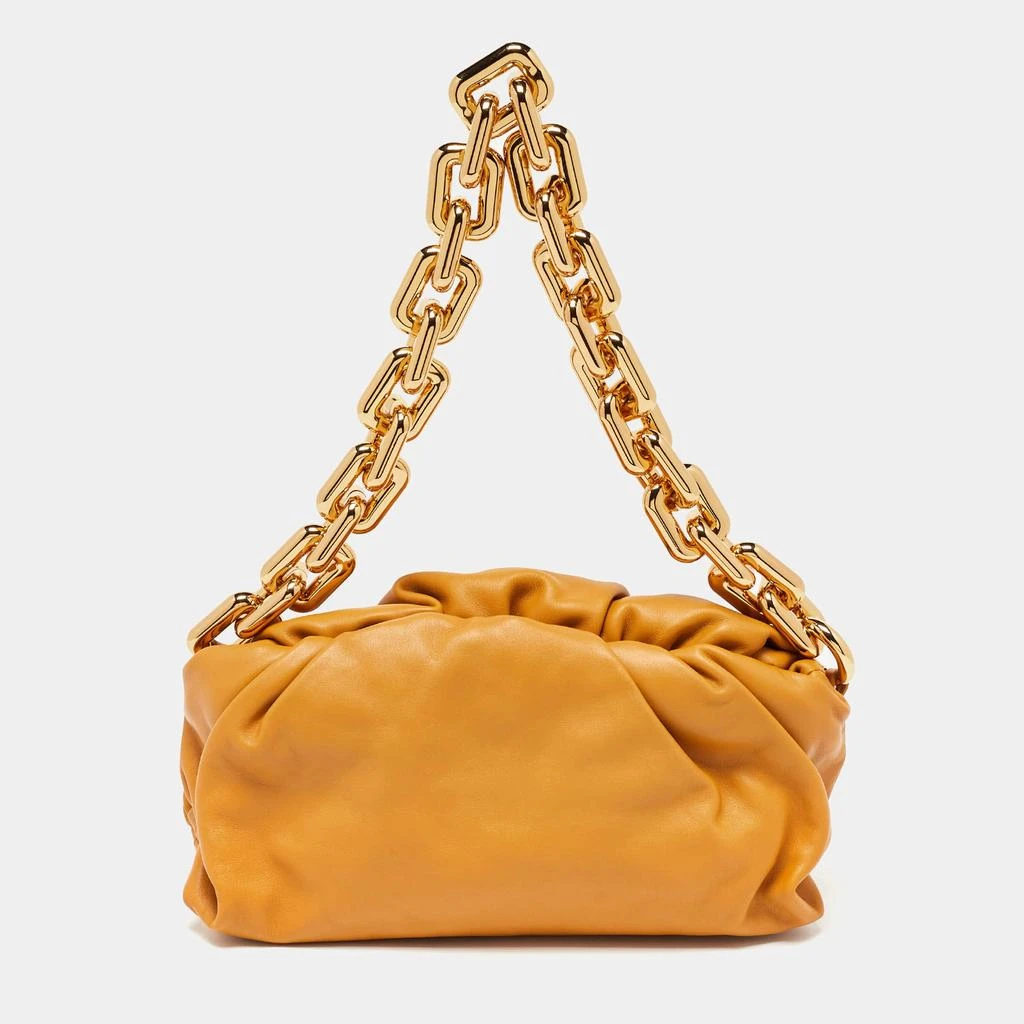 Bottega Veneta Bottega Veneta Mustard Leather Chain Pouch 1