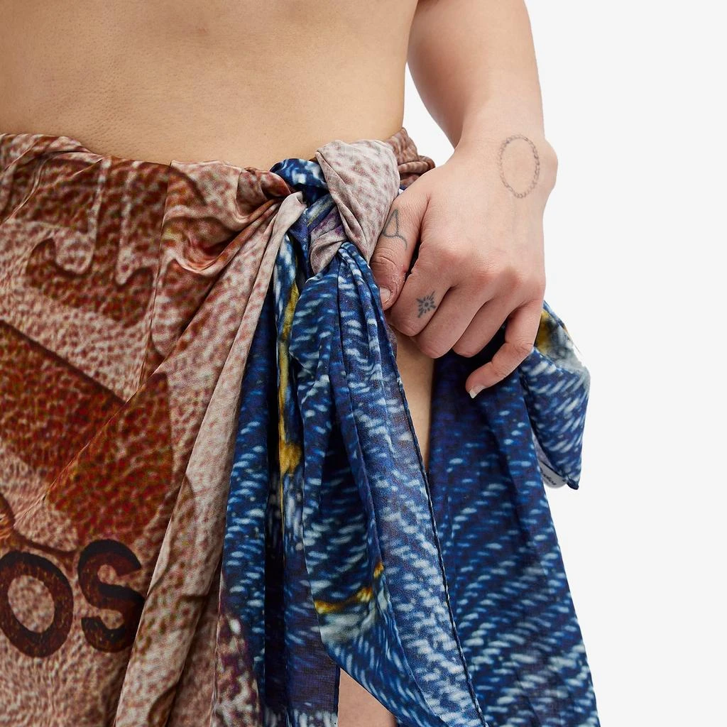 Acne Studios Acne Studios Denim Print Sarong Scarf 5