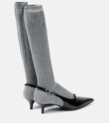 Magda Butrym Leather-trimmed sock boots 2