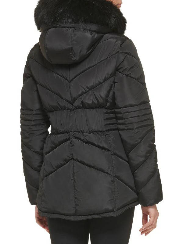 Guess Faux Fur Trim & Lined Hooded Puffer Jacket 2