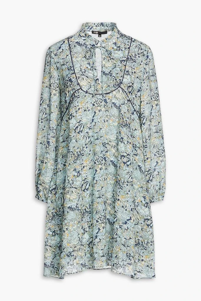 Maje Floral-print crepe de chine mini dress 1