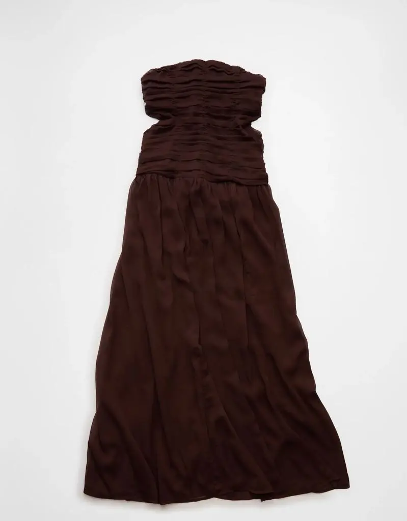 ae asymmetrical ruffle maxi slip dress Cotton Dress Frill Hem Slip Dress AE Asymmetrical Ruffle Maxi Slip Dress