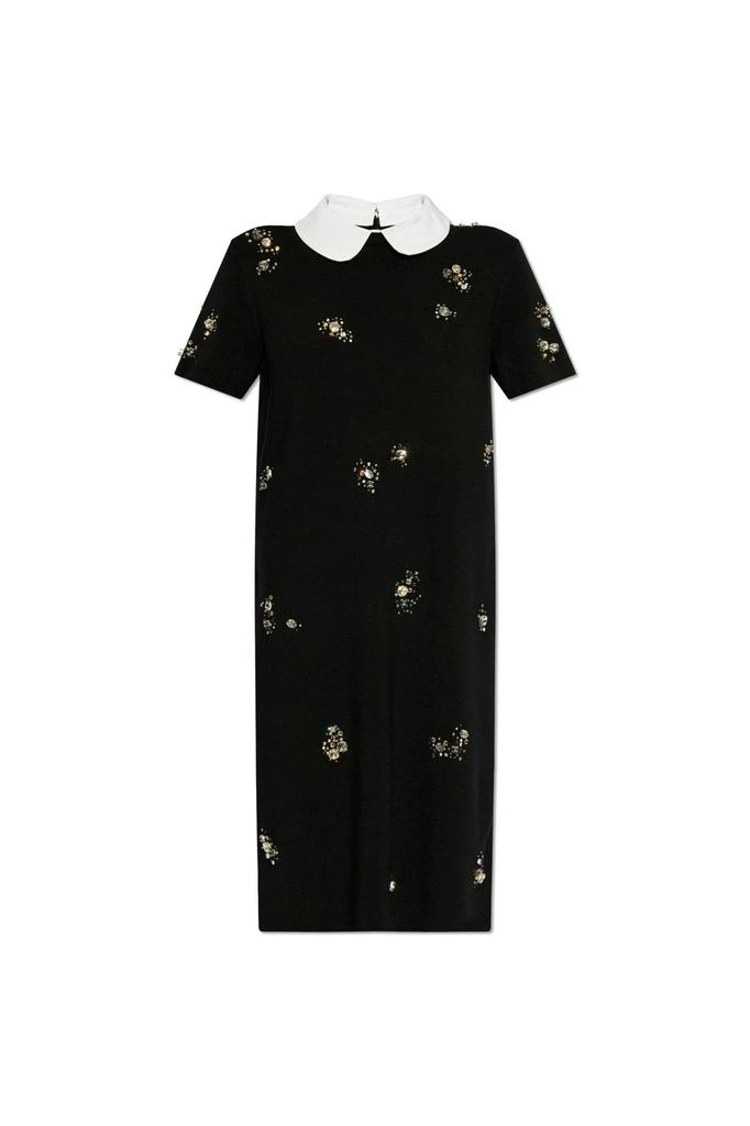 Tory Burch Tory Burch Embellished Poplin Collar Sweater Dress 1