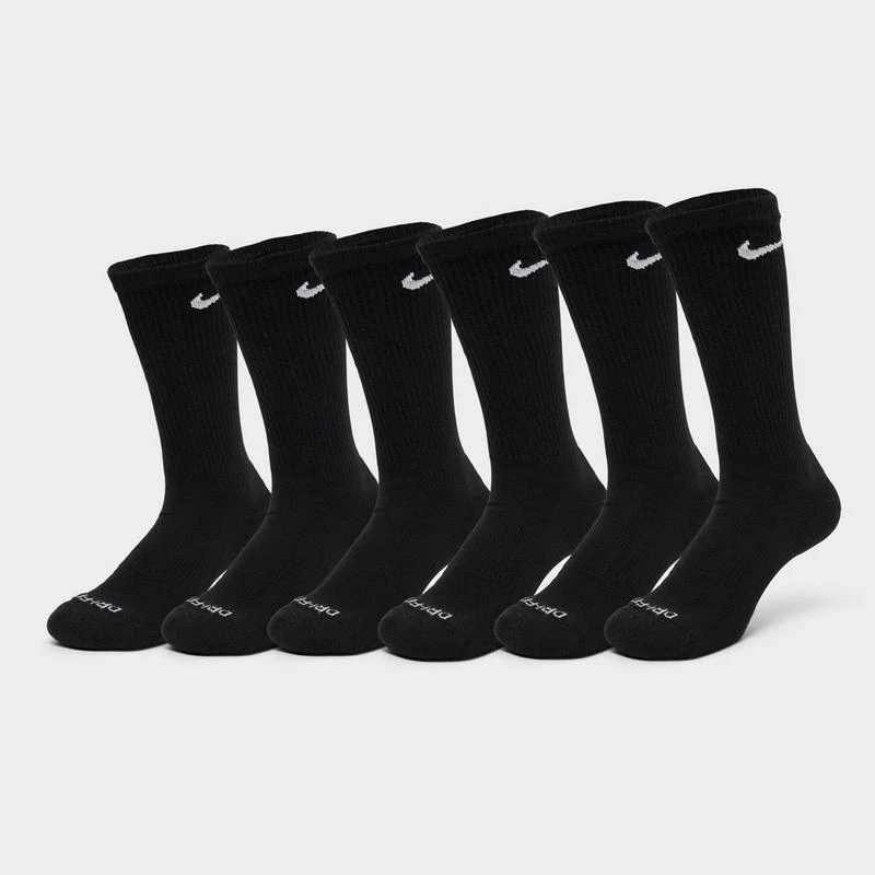  Nike Everyday Plus Cushioned Crew Training Socks (6-Pack)