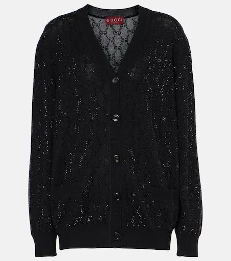 Gucci GG Crystal wool cardigan 1