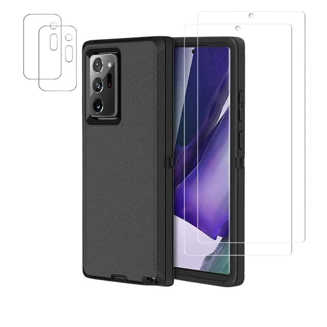 ENTRONIX Entronix Bundle Compatible with Galaxy Note 20 - Heavy Duty Case, 2 Clear Screen Protectors & 2 Camera Lens Protector