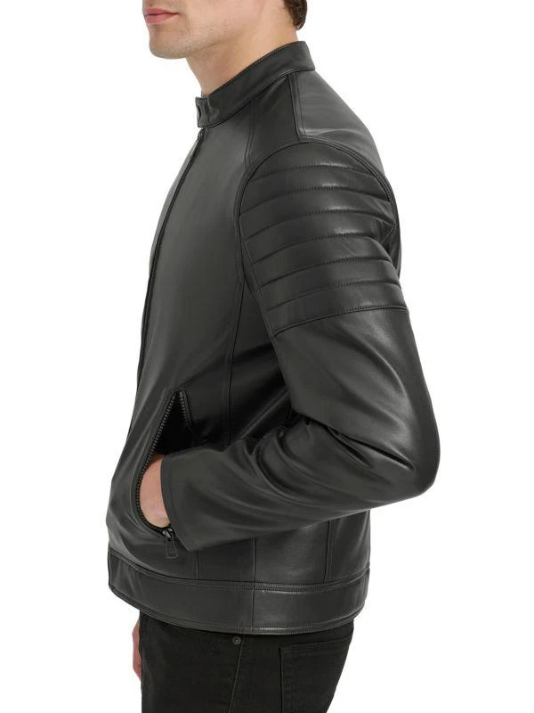 Kenneth Cole Faux Leather Moto Jacket 3