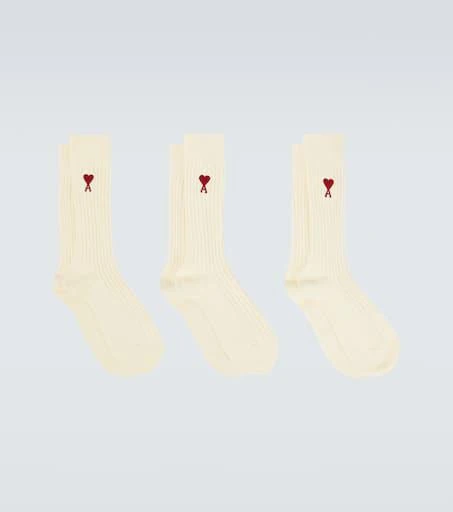 AMI Set of 3 cotton-blend socks 1
