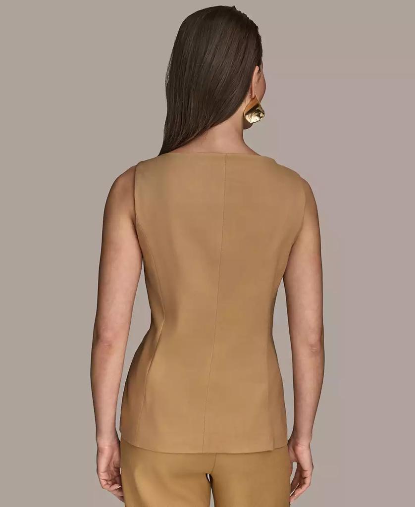 Donna Karan Women's Linen-Blend Vest, Regular & Petite