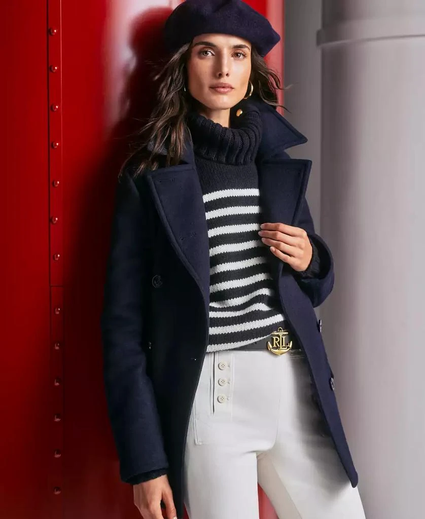 Ralph Lauren Women's Wool-Blend Twill Peacoat 2