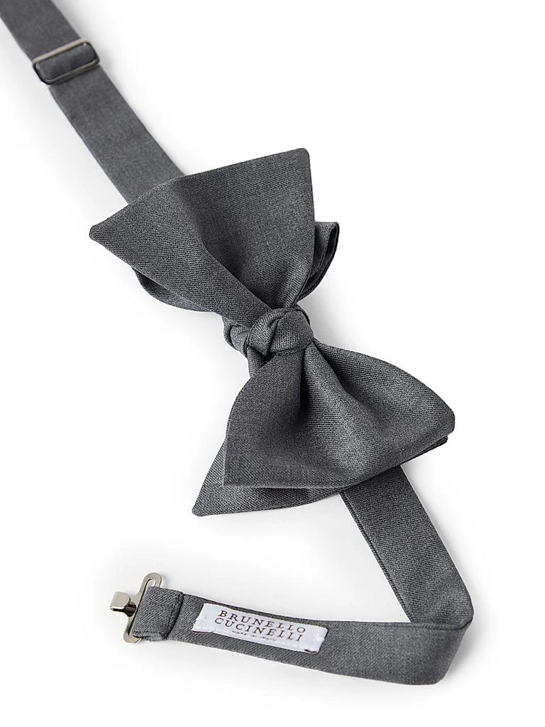 Brunello Cucinelli Virgin Wool and Silk Twill Bow Tie 2
