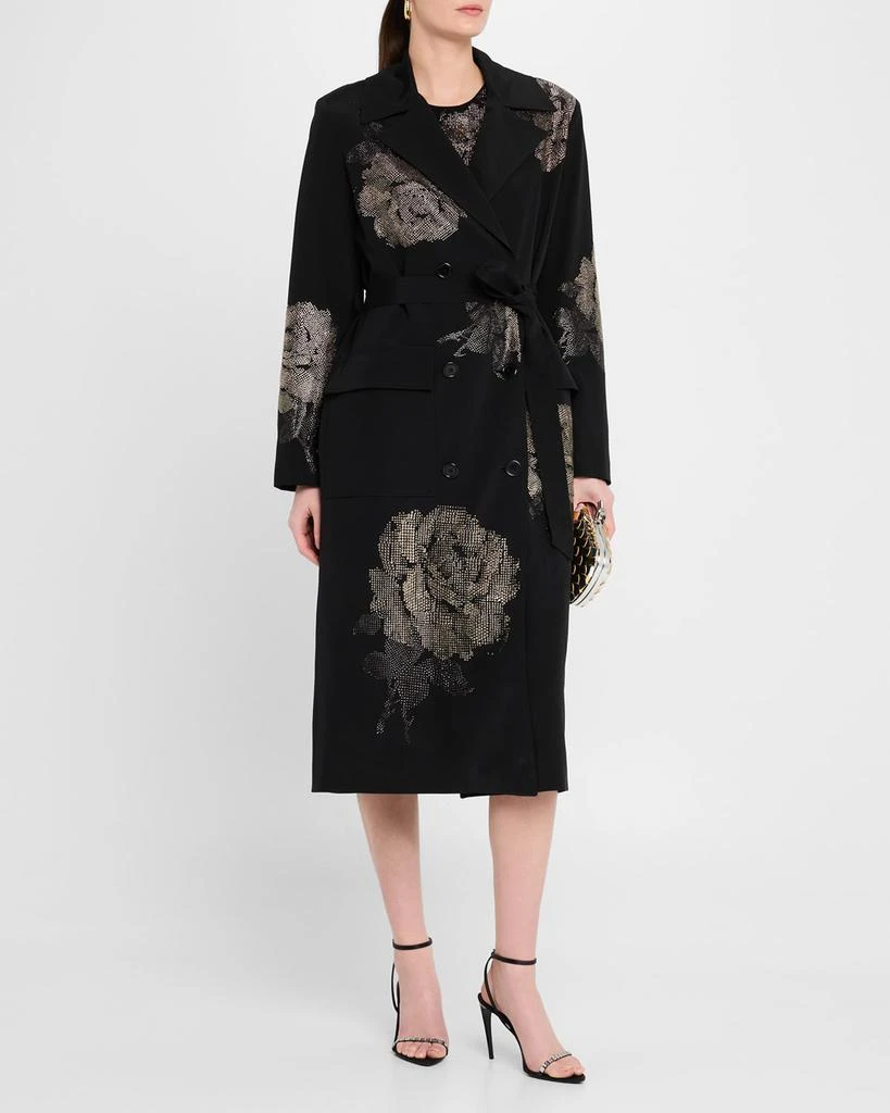 Libertine Ghost Rose Belted Long Trench Coat 4
