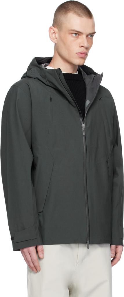 DESCENTE Gray Hard Shell Wool Jacket