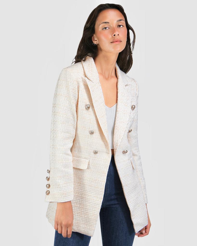 Belle & Bloom Princess Polina Tweed Blazer - Cream