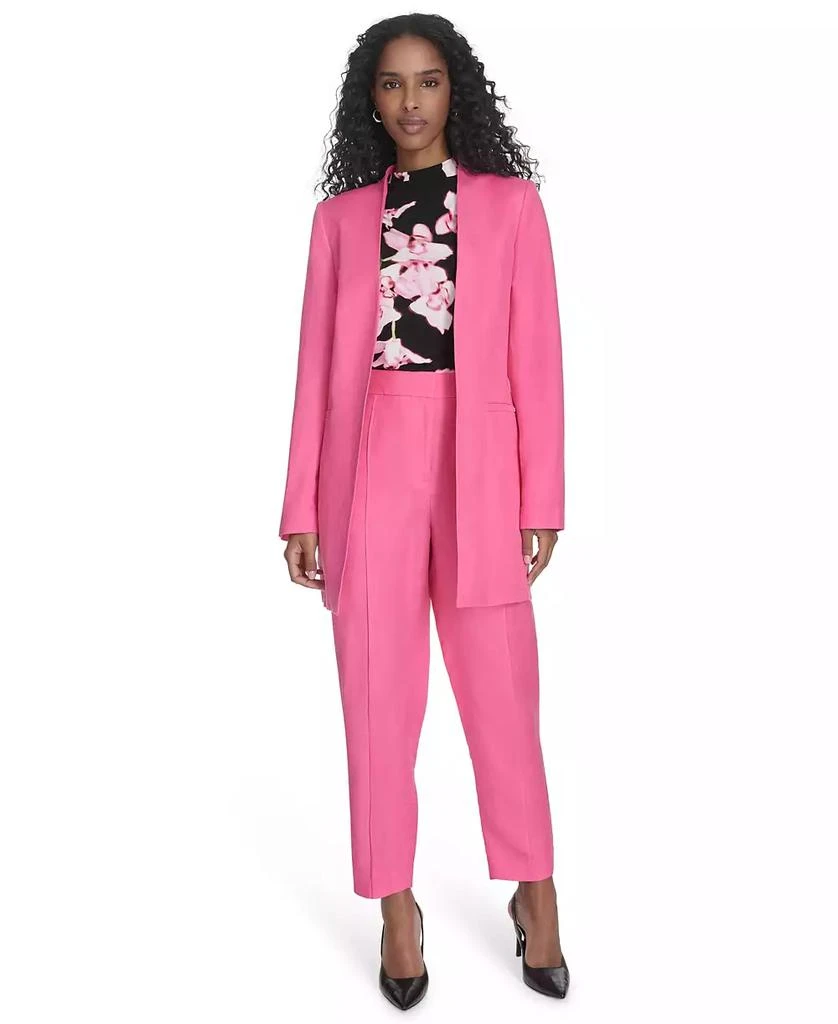 Calvin Klein Women's Open-Front Linen-Blend Blazer 4