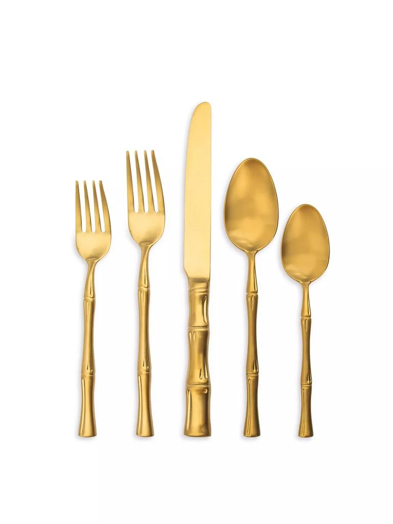 Ricci Argentieri Bamboo Gold 20-Piece Stainless Steel Flatware Set 1